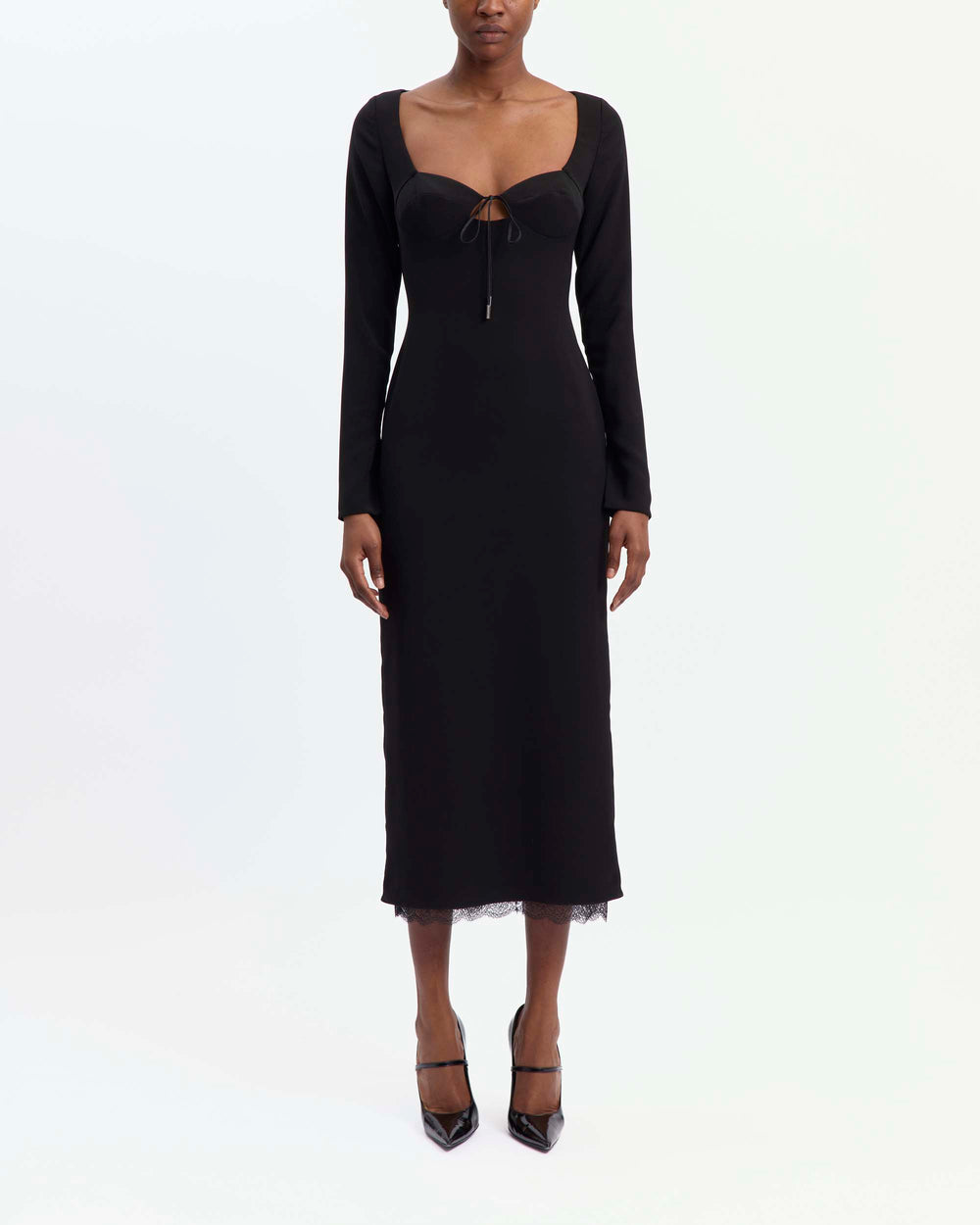 Odette Midi Dress in Crepe