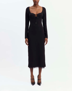 Odette Midi Dress in Crepe