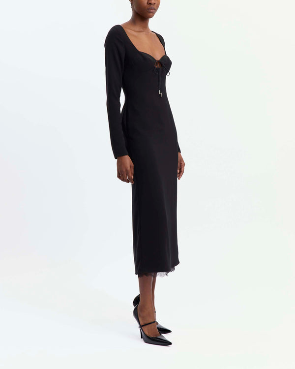 Odette Midi Dress in Crepe