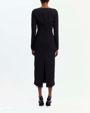 Odette Midi Dress in Crepe