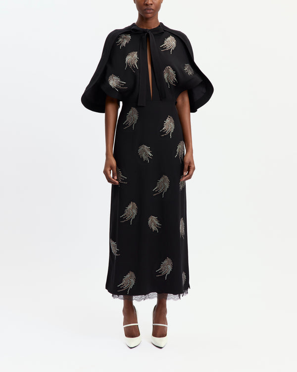Della Midi Dress in Crepe