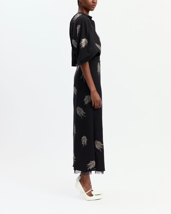 Della Midi Dress in Crepe