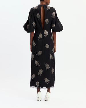 Della Midi Dress in Crepe