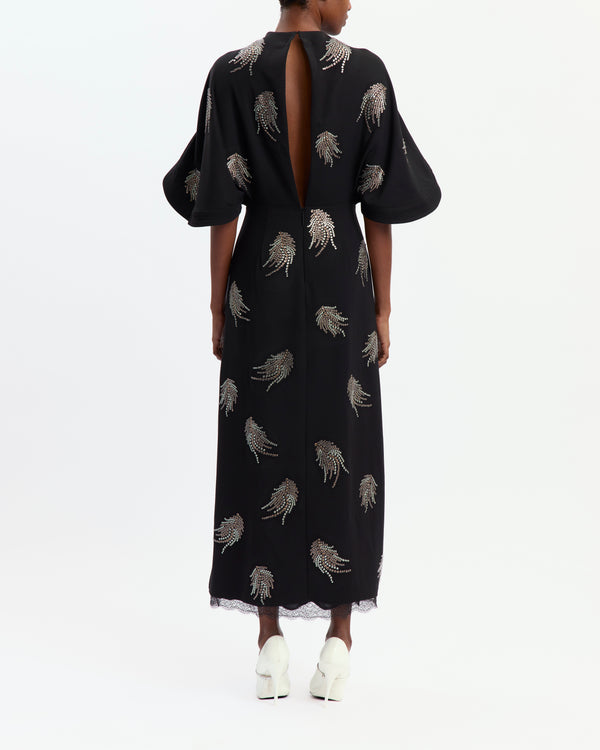 Della Midi Dress in Crepe