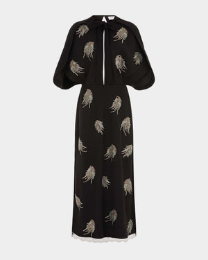 Della Midi Dress in Crepe