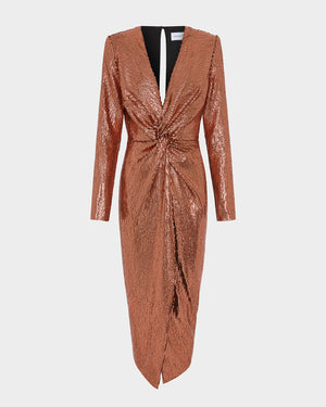 Vesta Midi Dress in Diamond Sequin
