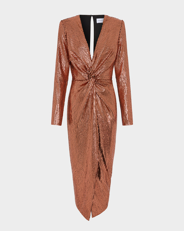 Vesta Midi Dress in Diamond Sequin