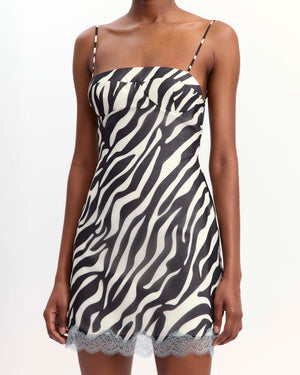 Connie Mini Dress in Printed Chiffon