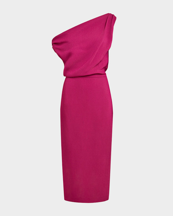 Kira Midi Dress in Crepe