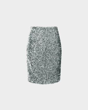 Delta Midi Skirt in Textured Sequin
