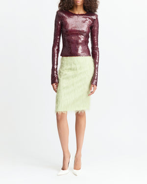 Delta Midi Skirt in Fine Texture