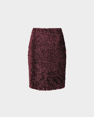 Delta Midi Skirt in Textured Sequin