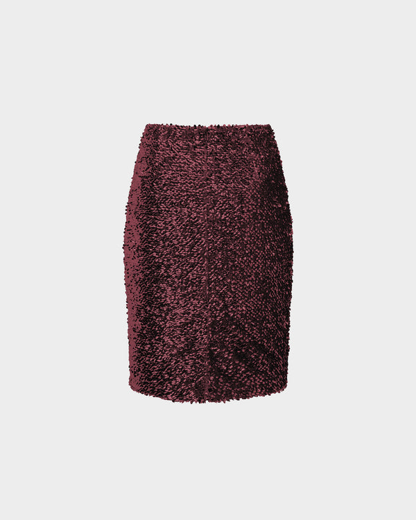 Delta Midi Skirt in Textured Sequin