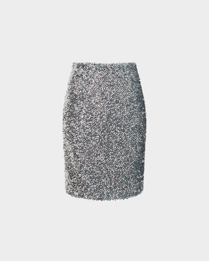Delta Midi Skirt in Textured Sequin