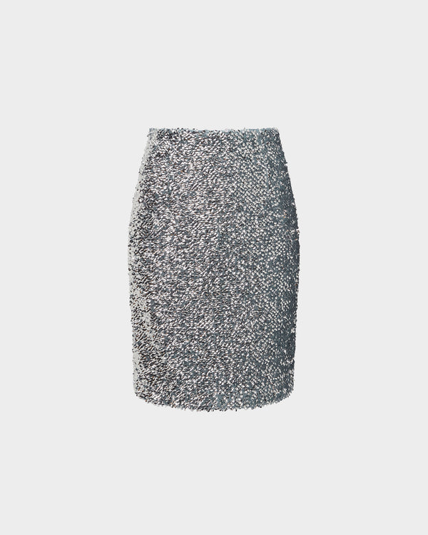 Delta Midi Skirt in Textured Sequin
