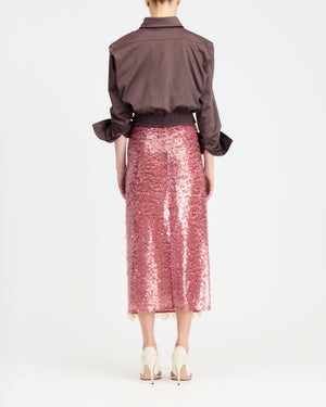 Dia Midi Skirt in Large Sequin