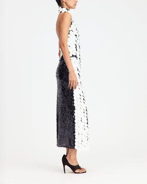 Dia Midi Skirt in Large Sequin