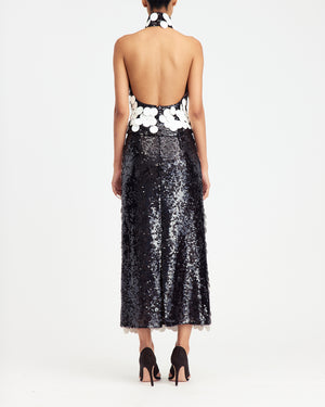 Dia Midi Skirt in Large Sequin