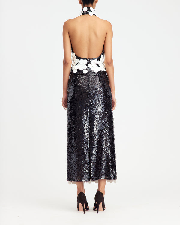 Dia Midi Skirt in Large Sequin