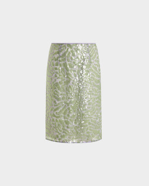 Elice Midi Skirt in Lace Sequin