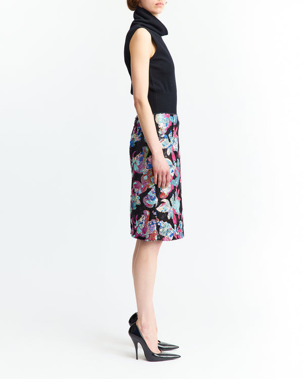 Elice Midi Skirt in Sequin