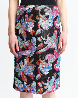 Elice Midi Skirt in Sequin