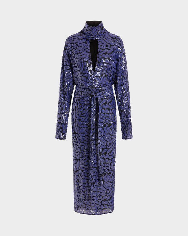 Epole Midi Dress in Lace Sequin