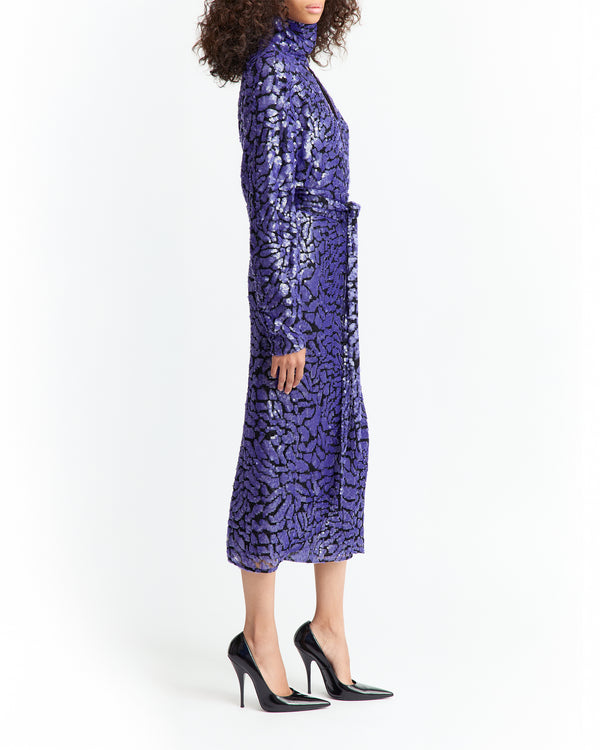 Epole Midi Dress in Lace Sequin