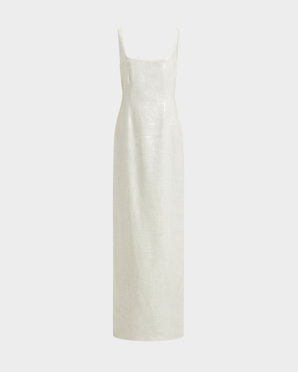 Electra Gown in Linen Sequin