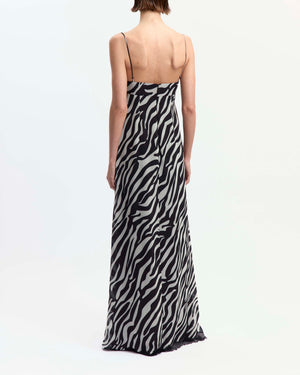 Agata Gown in Printed Chiffon
