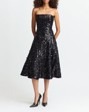 Gioele Midi Dress in Mixed Sequin