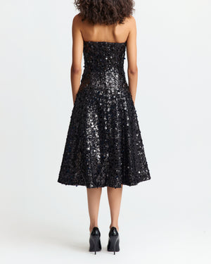 Gioele Midi Dress in Mixed Sequin