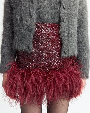 Giaci Mini Skirt in Textured Sequin