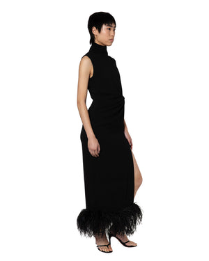 Maika Midi Dress in Crepe