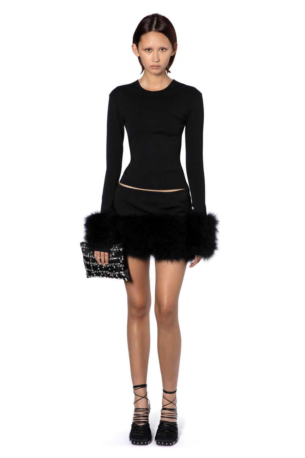 Tanith Top In Punto Milano Black