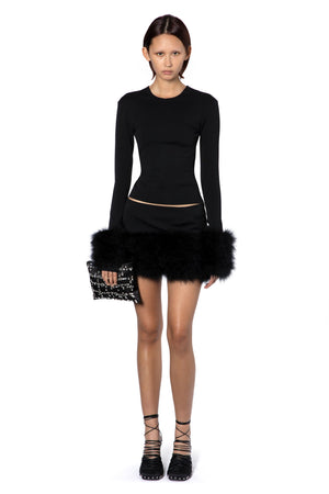 Tanith Top In Punto Milano Black