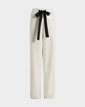 Ima Trousers in Linen Sequin
