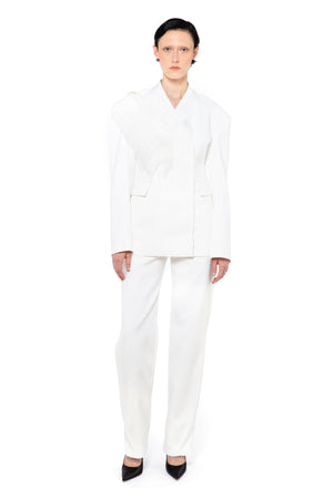 Vante Trouser in White Bonded Tailoring