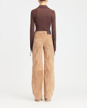 Junia Trouser in Suede