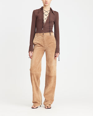 Junia Trouser in Suede