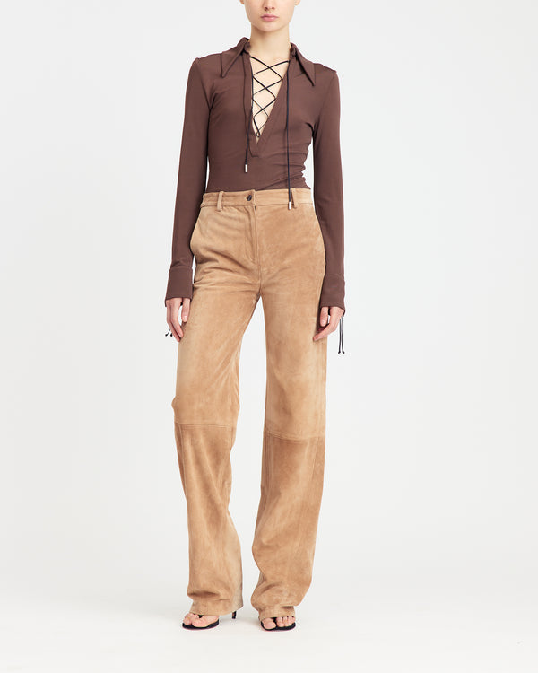 Junia Trouser in Suede
