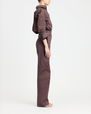 Junia Trouser In Cotton Sateen
