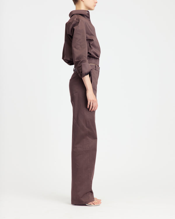 Junia Trouser In Cotton Sateen