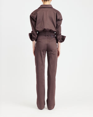 Junia Trouser In Cotton Sateen