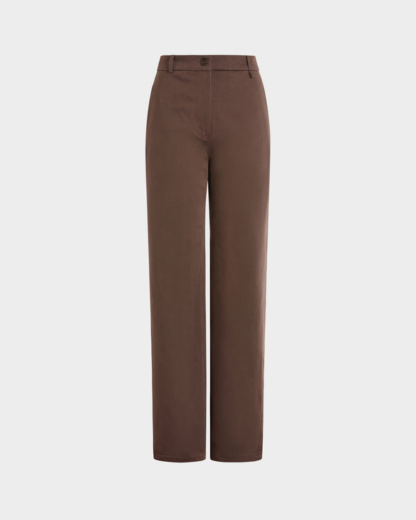 Junia Trouser In Cotton Sateen