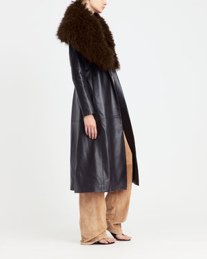 Luisa Coat in Leather