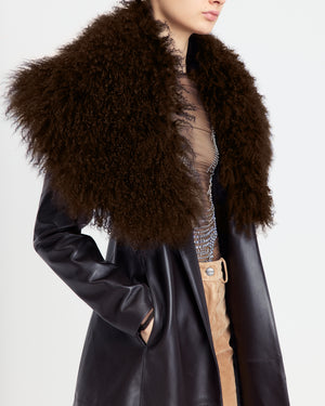 Luisa Coat in Leather