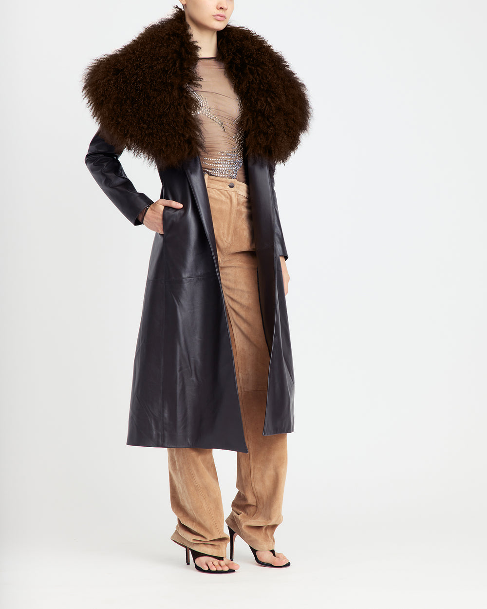 Luisa Coat in Leather