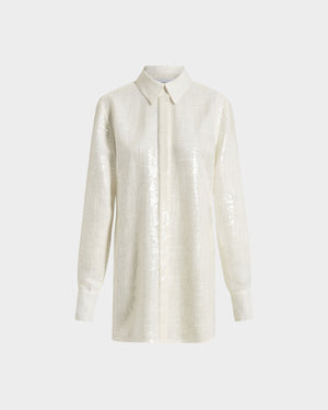 Marley Shirt in Linen Sequin