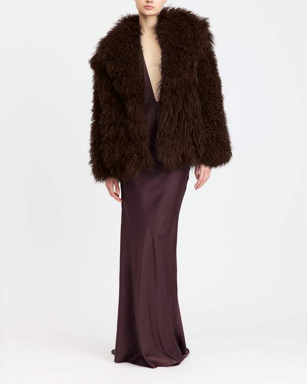 Maryam Jacket in Mongolian Shearling